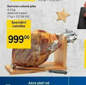 Tesco Serrano sušená plec nabídka