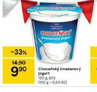 Tesco Choceňský smetanový jogurt nabídka