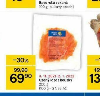 Tesco Uzený losos kousky nabídka
