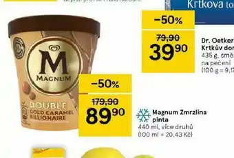 Tesco Manum zmrzlina pinta nabídka