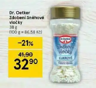 Tesco Dr. oetker zdobení sněhové vločky nabídka