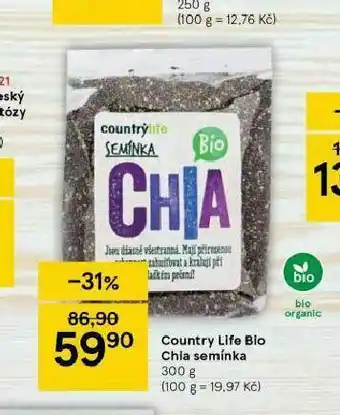 Tesco Country life chia semínka nabídka