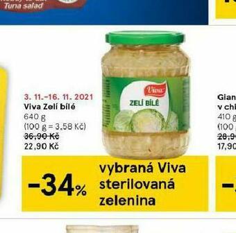 Tesco Viva zelí bílé nabídka
