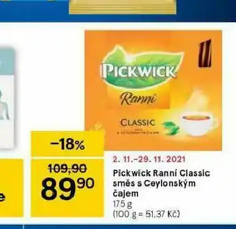 Tesco Pickwick ranní classic čaj nabídka