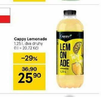 Tesco Cappy lemonade nabídka
