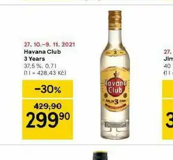Tesco Havana club 3 years nabídka