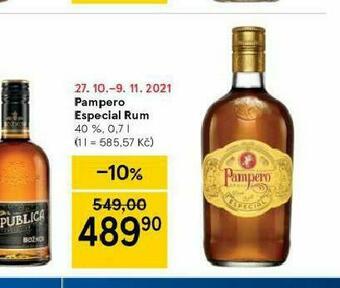 Tesco Pampero especial rum nabídka