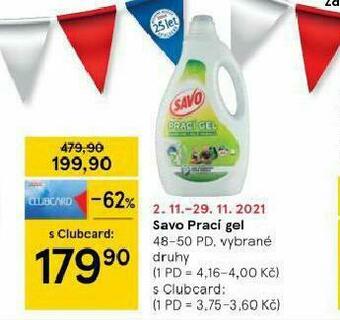 Tesco Savo prací gel nabídka
