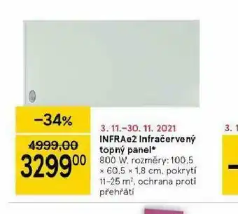 Infra červený topný panel