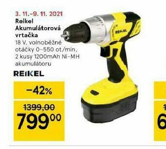 Tesco Reikel akumulátorová vrtačka nabídka
