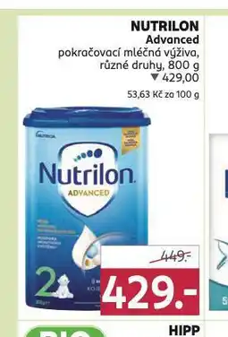 Rossmann Nutrilon advanced pokračovací mléčná výživa nabídka