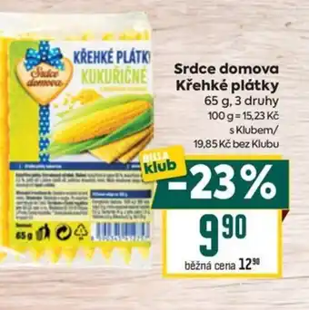 Billa Srdce domova Křehké plátky nabídka