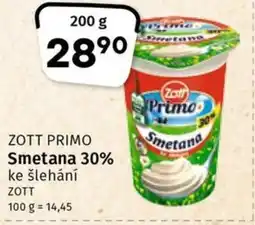 Coop ZOTT PRIMO Smetana 30% nabídka