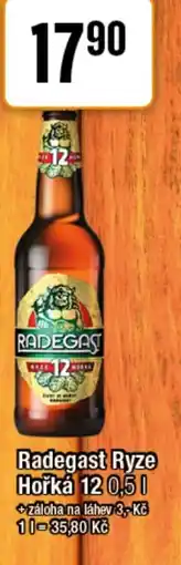 TEMPO Radegast Ryze Hořká 12 0,5 l. nabídka