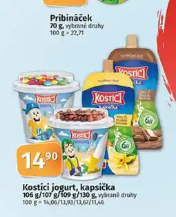 Coop Kostíci jogurt, kapsička nabídka