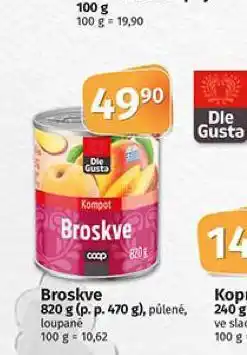 Coop Broskve nabídka