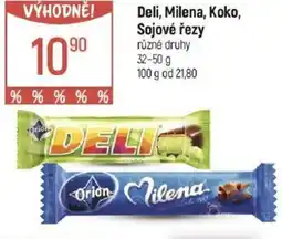 Globus Deli, Milena, Koko, Sojové řezy nabídka