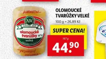 Lidl Olomoucké tvarůžky velké nabídka