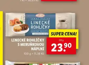 Lidl Linecké rohlíčky s meruňkovou náplní nabídka