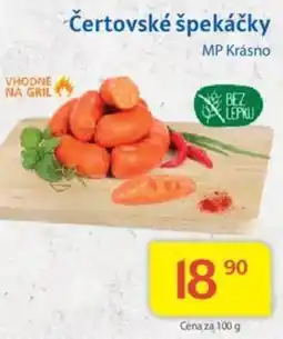 Kubík potraviny Čertovské špekáčky nabídka