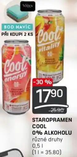 Flop STAROPRAMEN COOL 0% ALKOHOLU 0.5L nabídka