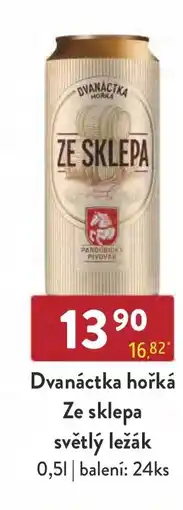 Qanto Dvanáctka hořká Ze sklepa světlý ležák 0,5L nabídka