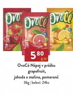 Qanto OvoCé Nápoj v prášku grapefruit, jahoda a malina, pomeranč nabídka