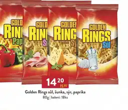 Qanto Golden Rings sůl, šunka, sýr, paprika nabídka