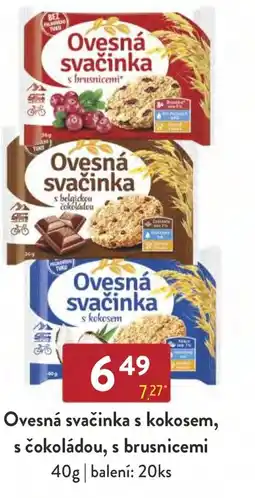 Qanto Ovesná svačinka s kokosem, s čokoládou, s brusnicemi nabídka