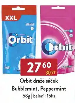 Qanto Orbit dražé sáček Bubblemint, Peppermint nabídka