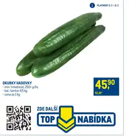 Makro OKURKY HADOVKY nabídka