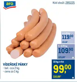 Makro VÍDEŇSKÉ PÁRKY nabídka