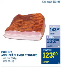 Makro MORLINY ANGLICKÁ SLANINA STANDARD nabídka