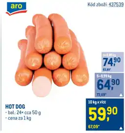 Makro HOT DOG nabídka