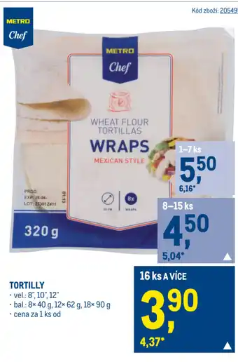 Makro TORTILLY nabídka