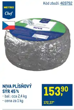 Makro NIVA PLÍSŇOVÝ SÝR 45% nabídka