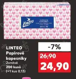 Kaufland LINTEO Papírové kapesníky nabídka