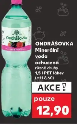 Kaufland ONDRÁŠOVKA Minerální voda ochucená nabídka