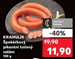Kaufland KRAHULIK Špekáčkový pikantní točený salám 100 g nabídka