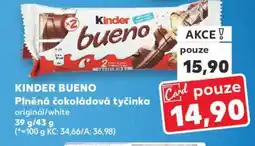 Kaufland KINDER BUENO Plněná čokoládová tyčinka nabídka