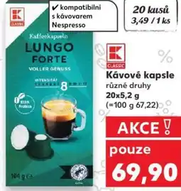 Kaufland Kávové kapsle nabídka