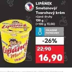 Kaufland LIPÁNEK Smetanový/ Tvarohový krém nabídka