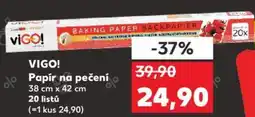 Kaufland VIGO! Papír na pečení nabídka