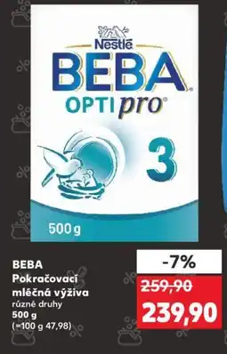 Kaufland BEBA Pokračovací mléčná výživa nabídka