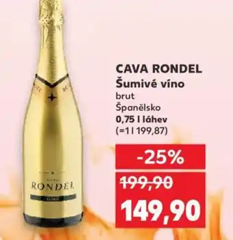 Kaufland CAVA RONDEL Šumivé víno nabídka