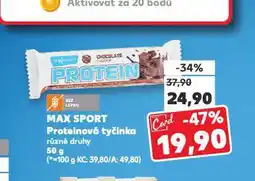 Kaufland Max sport proteinová tyčinka nabídka