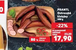 Kaufland Ostravské klobásy nabídka