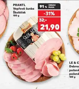 Kaufland Vepřová šunka školáček nabídka