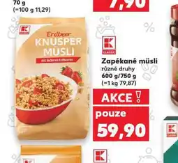 Kaufland Zapékané müsli nabídka