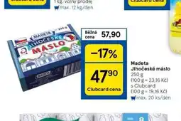 Tesco Madeta jihočeské máslo nabídka